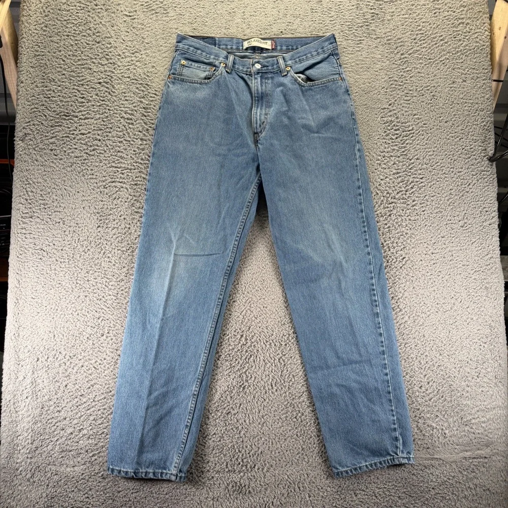 Vintage Levi's 550 Jeans Mens 34x34 Blue Cotton Denim Straight Relaxed Workwear